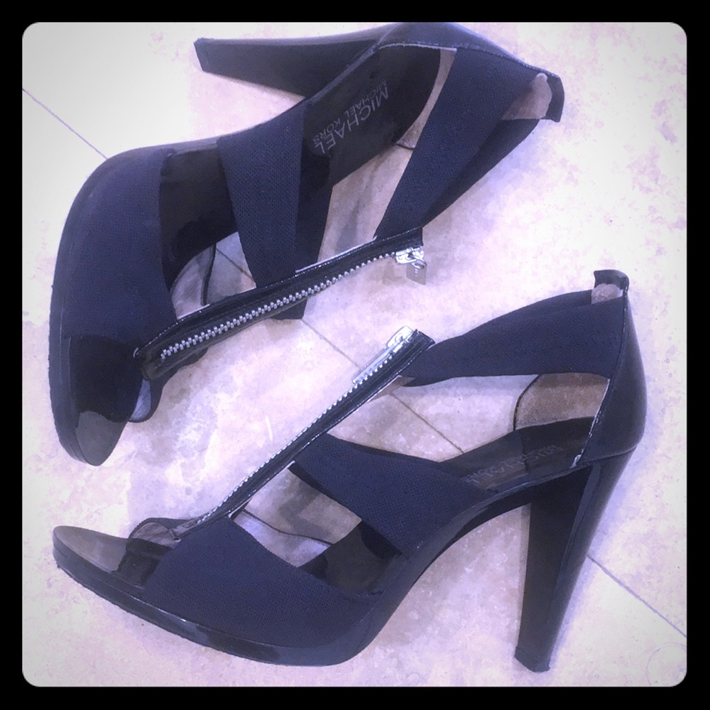 Michael Kors Sexy Black Zippered Heels